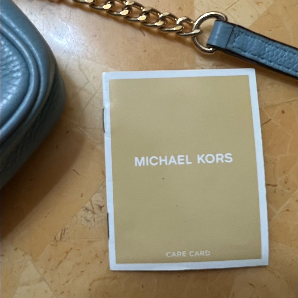 Authentic Michael Kors Crossbody Bag Baby Blue Purse - Picture 4 of 6